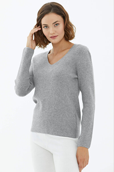 Sementa Πουλόβερ με λαιμόκοψη V - Γκρι