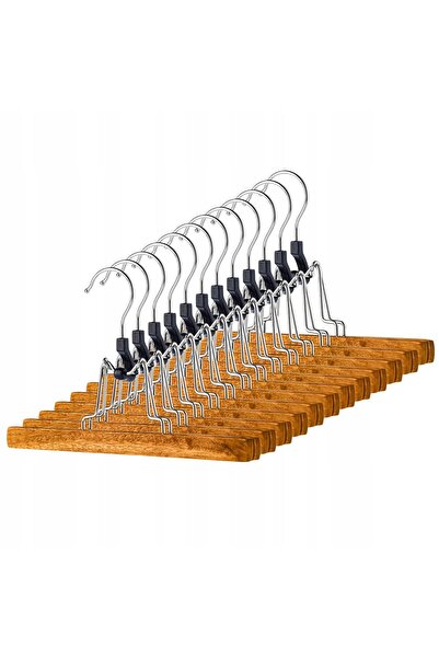 KADAX 12x Cuiere pentru haine, pentru pantaloni, din lemn , pentru două persoane