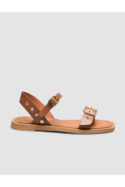 Cabani Taba Buckled Genuine Leather Women Sandals