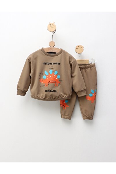 MiniKids Αξιολάτρευτο σετ Στεγόσαυρου, καφέ