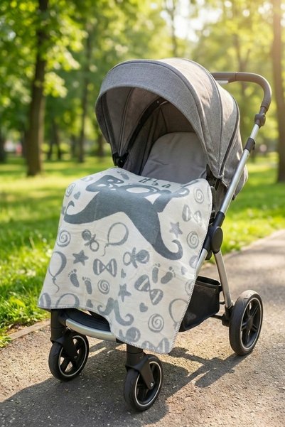 Lorvian Noletti Cotton Pieces of Patterned Soft Baby Blanket Si