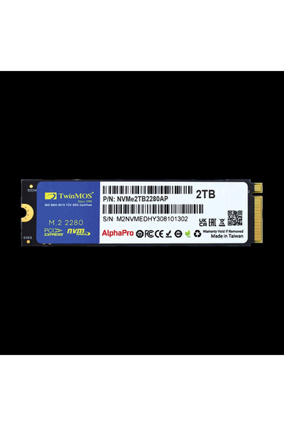 Generic Brand Nvme2Tb2280Ap، Alphapro، 2 تيرابايت، 3600-3250 ميجابايت/ثانية، الجيل الثالث، Nvme Pcie M.2 2280، Ssd، TLC، 3D NAND