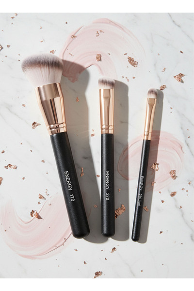 Energy ✨ 3-Piece Professional Eyeshadow Brush Set – Premium Bionic Fiber & Lu...