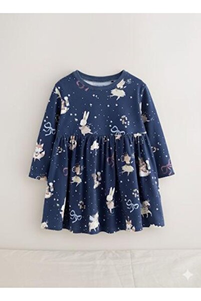 Next Baby Pamuklu Unicorn Desenli Elbise