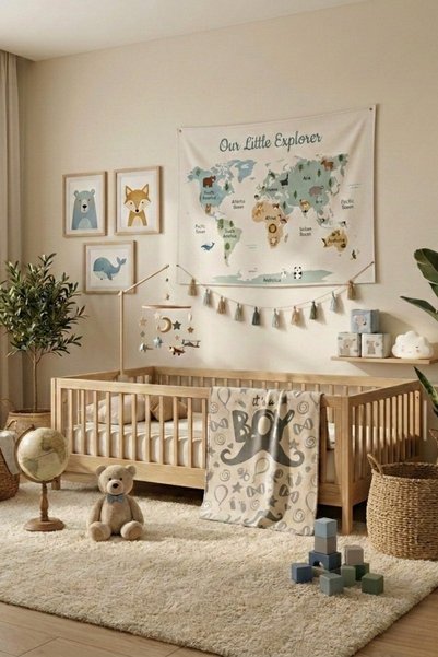 Lorvian Noletti Cotton Pieces of Patterned Soft Baby Blanket Si
