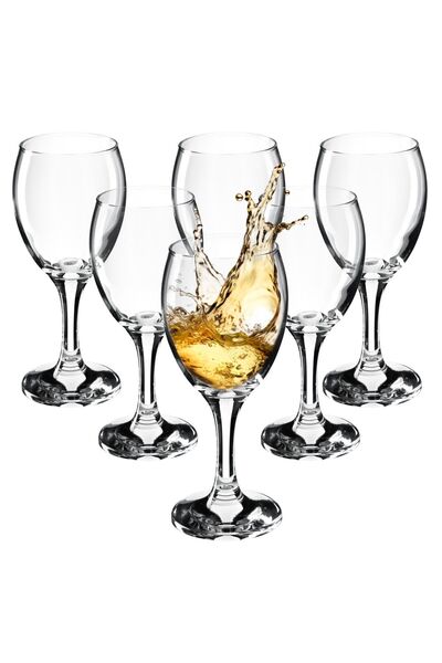 KADAX White Wine Glasses 6 pcs 200 ml Set Elegant Glass Set