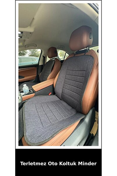 TEKNOCLUB Anti-Sweat Linen Printed Cream Car Seat Cover Min Leather (7 Pieces...