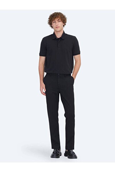 Kip Siiah Dokuma Jogging Fit Casual Pantolon