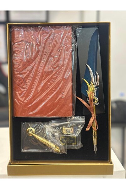 Liya's Gift Divit Hokka Seti Tüylü Kalem Seti ve Özel Tasarım Defter Seti Hed...