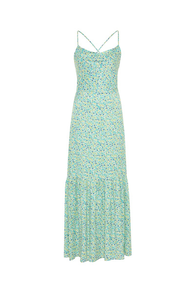 Mudo Printed Back-Tie Midi Dress