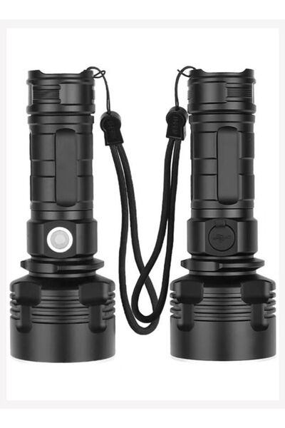 Arabest Handheld Flashlight, Power Display Strong Lighting Flashlight,Recharg...