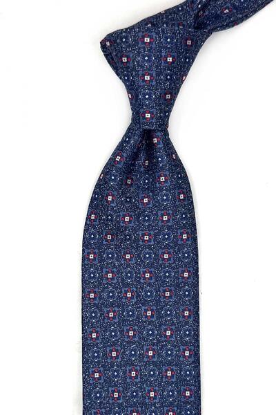 Kravatkolik ربطة عنق كلاسيكية بنمط رملية باللون الأزرق الداكن KK13552