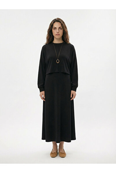 ALLDAY Black-Two Piece Dress