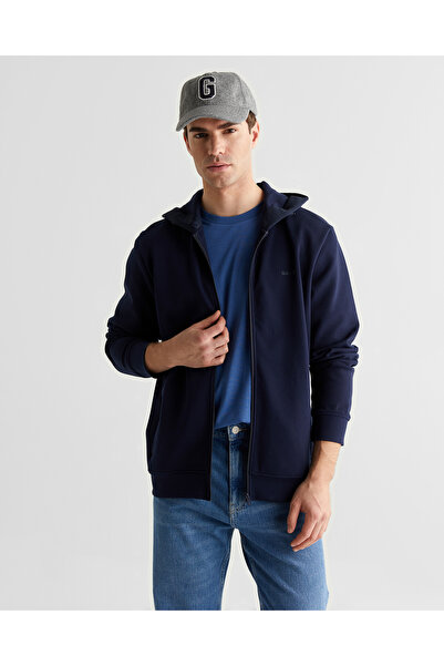 Gant Erkek Lacivert Fermuarlı Hırka