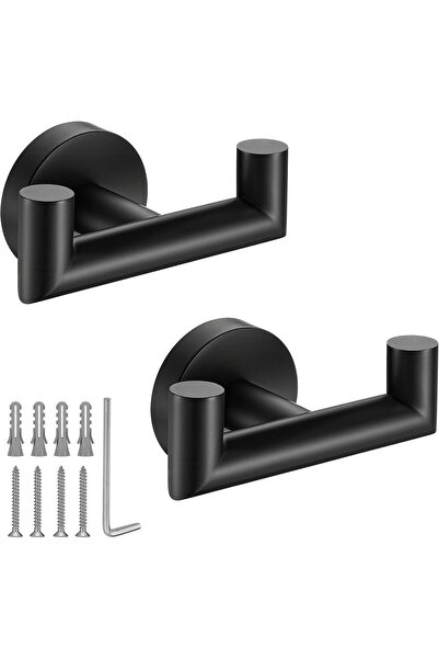 Arabest Towel Hooks for Bathrooms,Matte Black,304 Stainless Steel,Heavy Duty ...