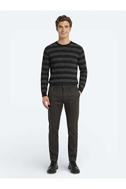 Kip Pantaloni casual din amestec de bumbac, țesuți drept kaki