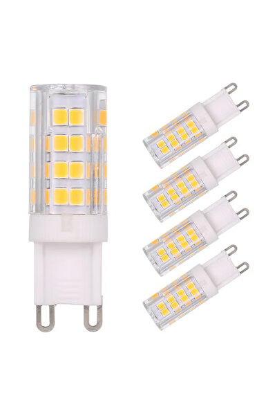 BSMBIOO 5-Piece AC 220-240V 5W LED 45W Halogen Bulb Set Multicolour 0.079kg
