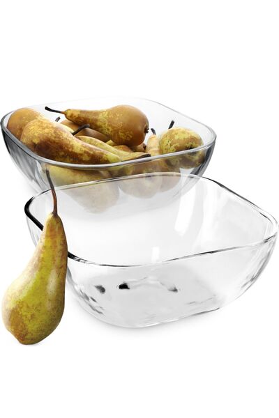 KADAX Bol de salată, bol de sticlă pentru gustări, salată cu fructe, 20 cm, s...