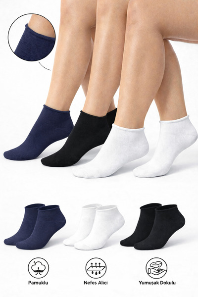 Ducks Socks Cotton Women's Non-Elastic White Short Socks Stitch-Free Premium ...