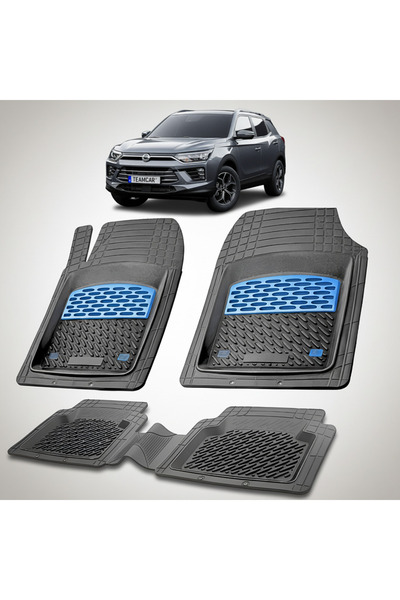 TEAMCAR Floor Mats SsangYong Korando C300 Compatible 2019-2023 | Blue