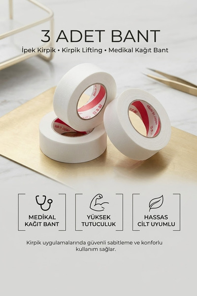 NAGARAKU 3 Adet İpek Kirpik Uygulamasında Kullanılan Bant