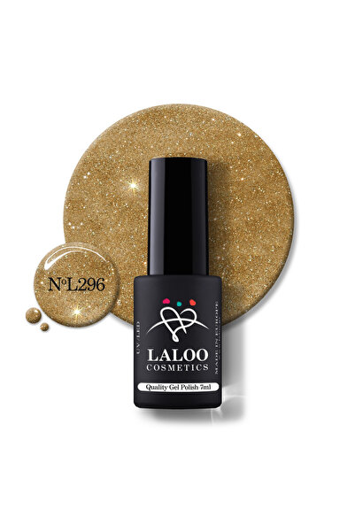 Laloo Cosmetics 296 Gold Glitter | Laloo gel polish 7ml