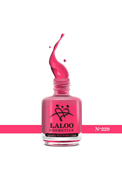 Laloo Cosmetics No. 229 Fuchsia Neon| Laloo classic nail polish 15 ml