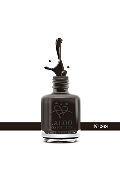 Laloo Cosmetics No. 268 Brown Black| Laloo classic nail polish 15 ml