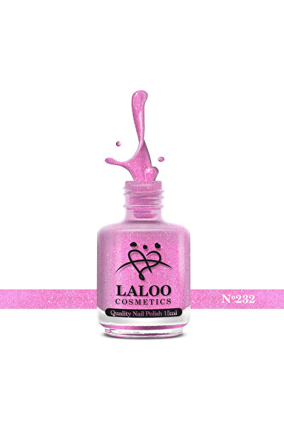 Laloo Cosmetics No. 232 Fuchsia glitter Laloo classic nail polish 15 ml