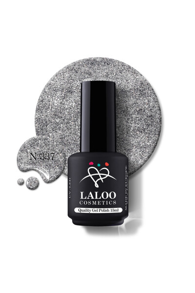 Laloo Cosmetics Но.337 Silver Glitter | Laloo gel polish 15ml