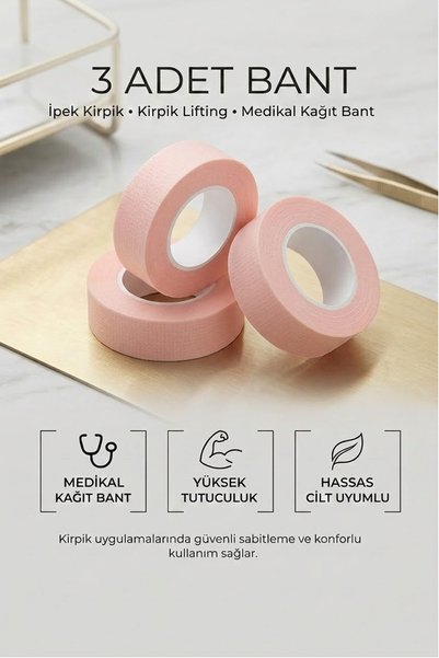 ellea İpek Kirpik Bandı Pembe 3 Adet