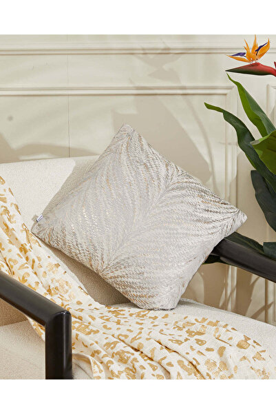 REDTAG Grey Jacquard Decorative Cushion