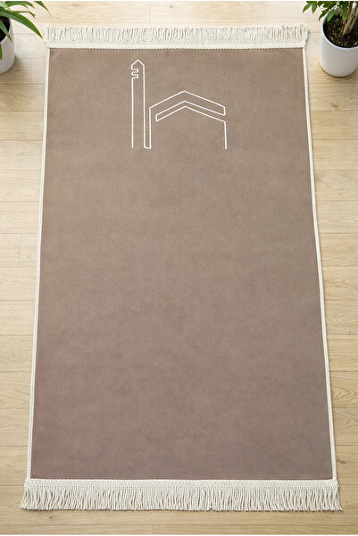 ihvan online Kabe Embroidered Luxury K Velvet Prayer Rug - Dowry Gift, Hajj a...