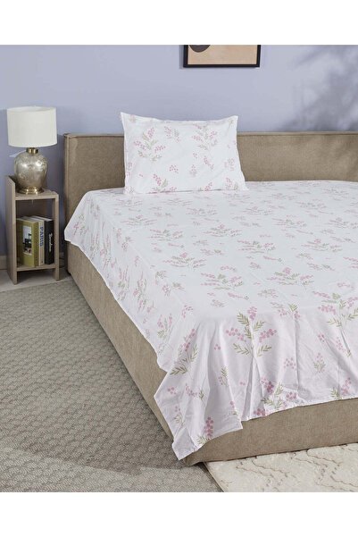 REDTAG شرشف مسطح مطبوع زهور عاجية - مقاس مفرد