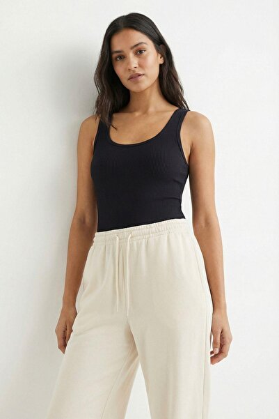 Rays 5068 Thick Strap U-Neck Undershirt Black