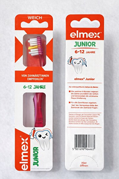 Elmex Junior Children's Toothbrush 6-12 Years Old Soft Small Head (Mixed Colo...