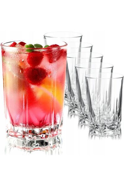 KADAX Pahare pentru băuturi, sucuri, băuturi, set de 6 pahare Literatka 245 ml