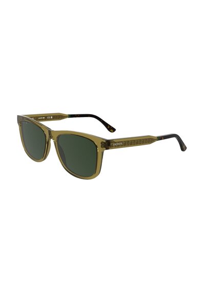 Lacoste L 6060S 264 54 Unisex Rectangular Transparent Yellow Bone Sunglasses