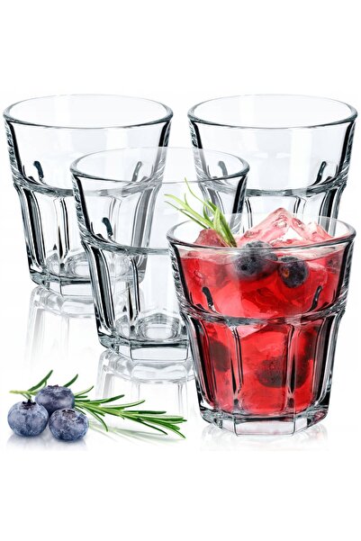 KADAX Glasses for Drinks, Whiskey, Juice, Set of 4 Glasses, 230 ml