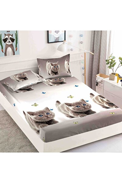 OEM Bed cover and 2 pillowcases, 2 people, 3 pieces, 180x200cm, Multicolor