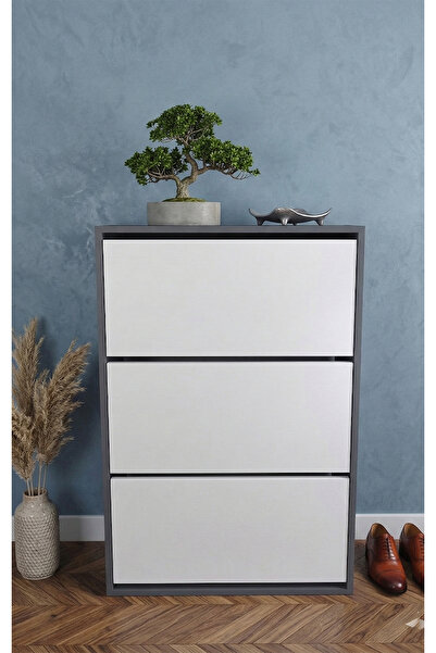 Home EUR145 3 KAPAKLI DÜŞER AYAKKABLIK-BEYAZ-ANTRASİT