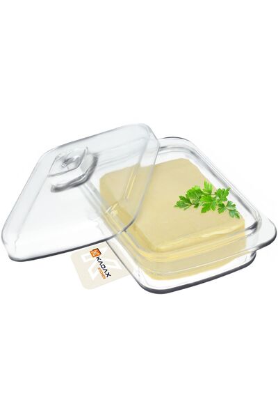 KADAX Recipient de unt din sticlă cu capac și mâner
