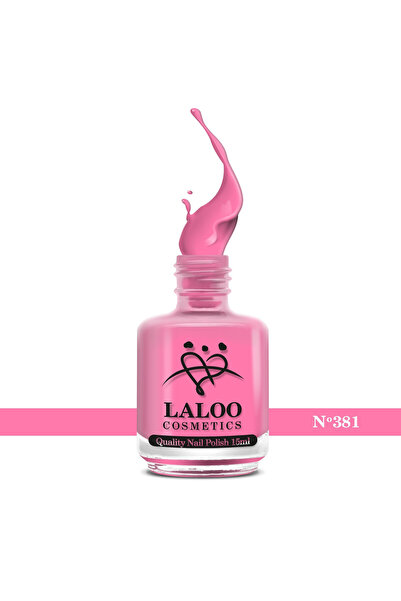 Laloo Cosmetics No. 381 Bright Pink| Laloo classic nail polish 15 ml