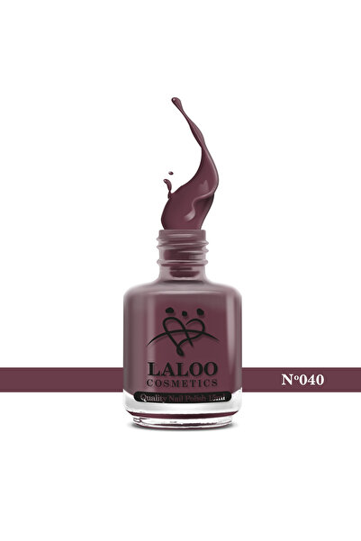 Laloo Cosmetics No.040 Brown Purple| Laloo classic nail polish 15 ml