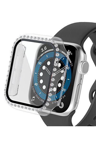 Nezih Case Watch Series 45mm Compatible Shiny Single Row Stone Screen and Cas...