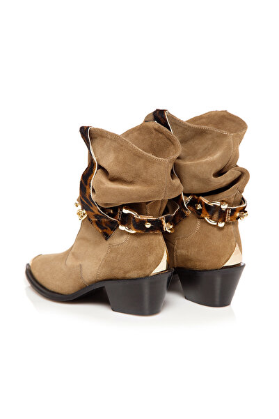 Modish Boutique Ciocate / Botine Dama cu model fronsat Bellem Brown