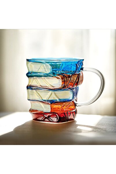 Qerhome Borosilicate Glass Colored Sherlock Mug 350 ml 1 Piece
