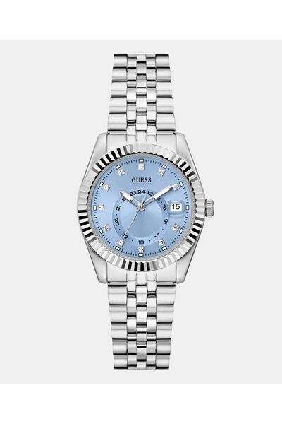Guess Ladies Silver Tone Multi-function Date Watch