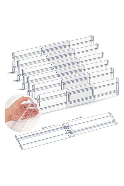 Arabest 8 Pack Adjustable Drawer Dividers,for Clothes Kitchen Utensils Cutler...