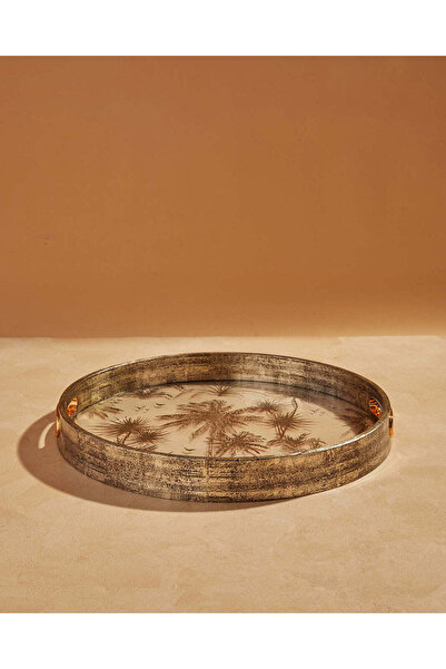 REDTAG Gold Round Serving Tray – Medium